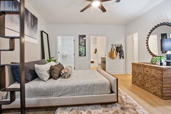 Ceiling fans with lighting in the bedrooms and living rooms